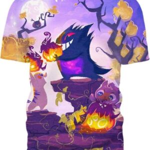 Spooky Gengar Witch - All Over Apparel - T-Shirt / S - www.secrettees.com