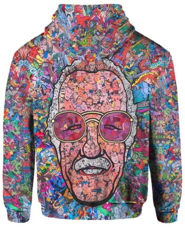 Stan Lee 3D Shirt Hoodie Sweater Tank - All Over Apparel - www.secrettees.com