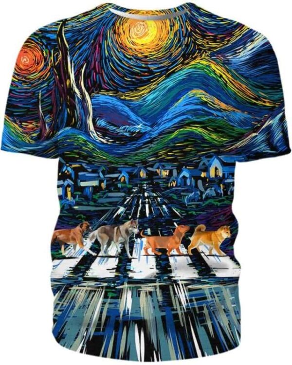 Stary Night Dog - All Over Apparel - T-Shirt / S - www.secrettees.com