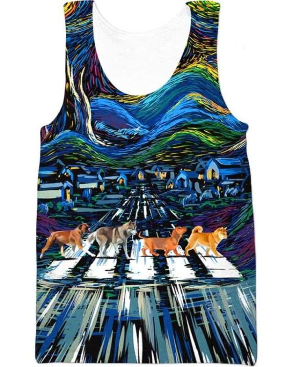 Stary Night Dog - All Over Apparel - Tank Top / S - www.secrettees.com