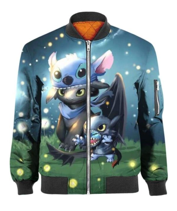 Stitch And Toothless - All Over Apparel - Bomber / S - www.secrettees.com