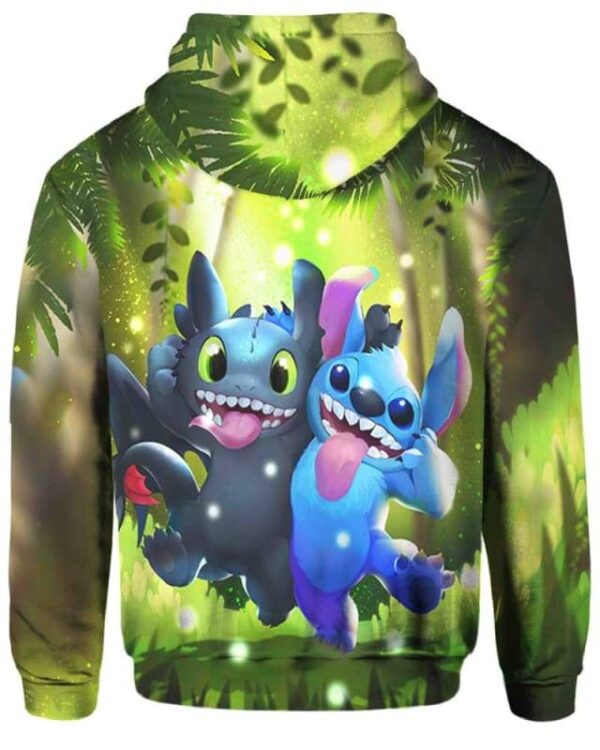 Stitch and Toothless Smile - All Over Apparel - www.secrettees.com