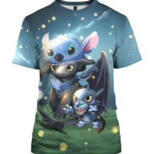 Stitch And Toothless - All Over Apparel - T-Shirt / S - www.secrettees.com