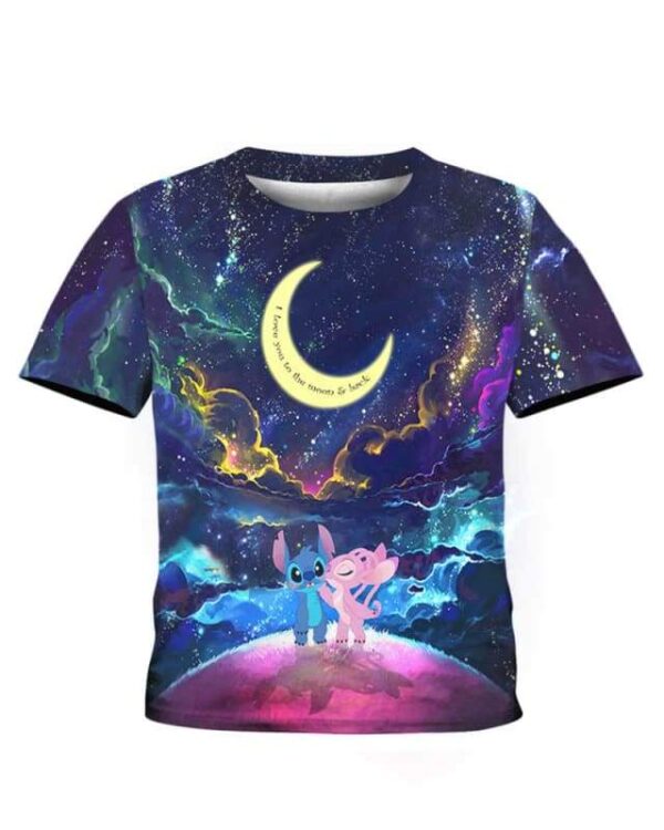 Stitch & Angel Colorfull Night - All Over Apparel - Kid Tee / S - www.secrettees.com