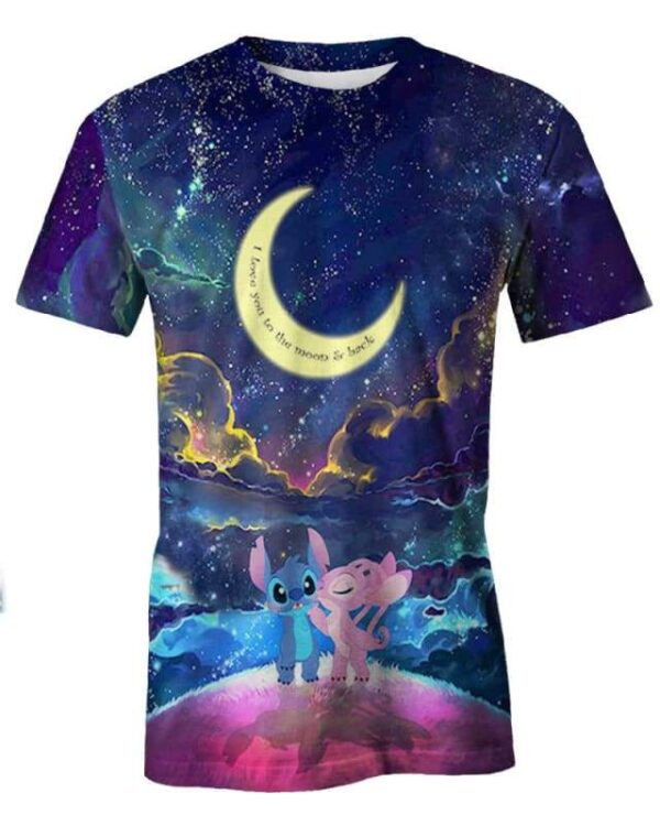 Stitch & Angel Colorfull Night - All Over Apparel - T-Shirt / S - www.secrettees.com