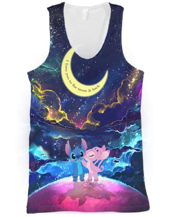Stitch & Angel Colorfull Night - All Over Apparel - Tank Top / S - www.secrettees.com