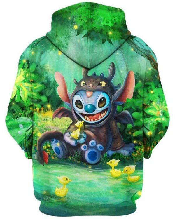 Stitch In Hoodie Toothless - All Over Apparel - www.secrettees.com