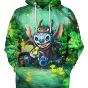 Stitch In Hoodie Toothless - All Over Apparel - Hoodie / S - www.secrettees.com