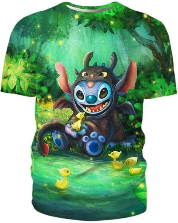 Stitch In Hoodie Toothless - All Over Apparel - T-Shirt / S - www.secrettees.com
