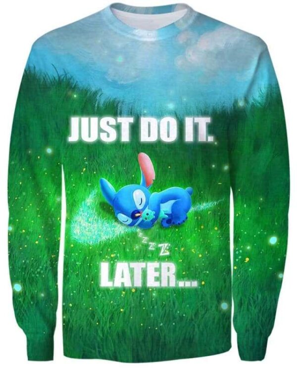 Stitch - Just Do It Later - All Over Apparel - Sweatshirt / S - www.secrettees.com