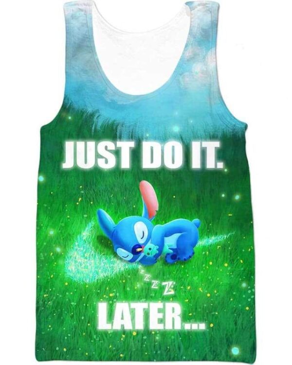 Stitch - Just Do It Later - All Over Apparel - Tank Top / S - www.secrettees.com