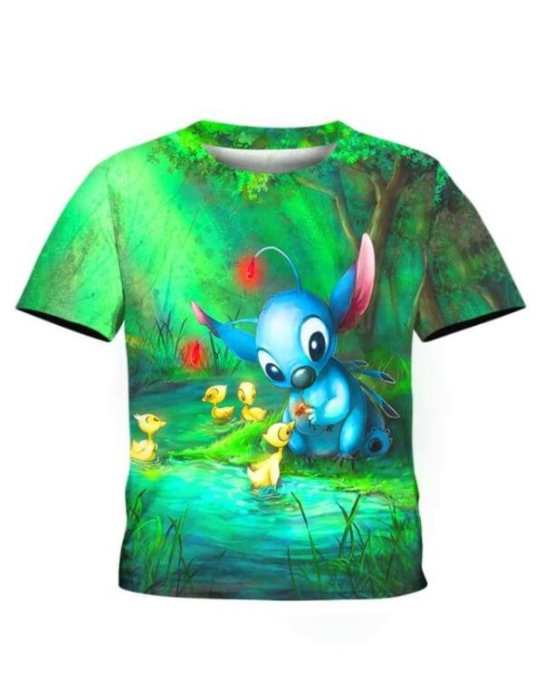 Stitch Loves Everything - All Over Apparel - Kid Tee / S - www.secrettees.com