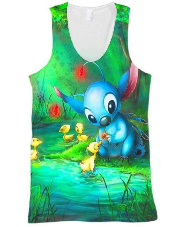 Stitch Loves Everything - All Over Apparel - Tank Top / S - www.secrettees.com