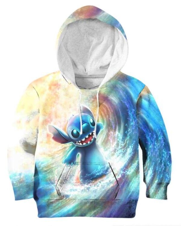 Stitch Surfing - All Over Apparel - Kid Hoodie / S - www.secrettees.com