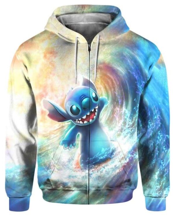 Stitch Surfing - All Over Apparel - Zip Hoodie / S - www.secrettees.com