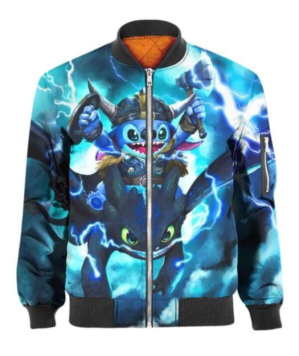 Stitch Toothless Viking - All Over Apparel - Bomber / S - www.secrettees.com