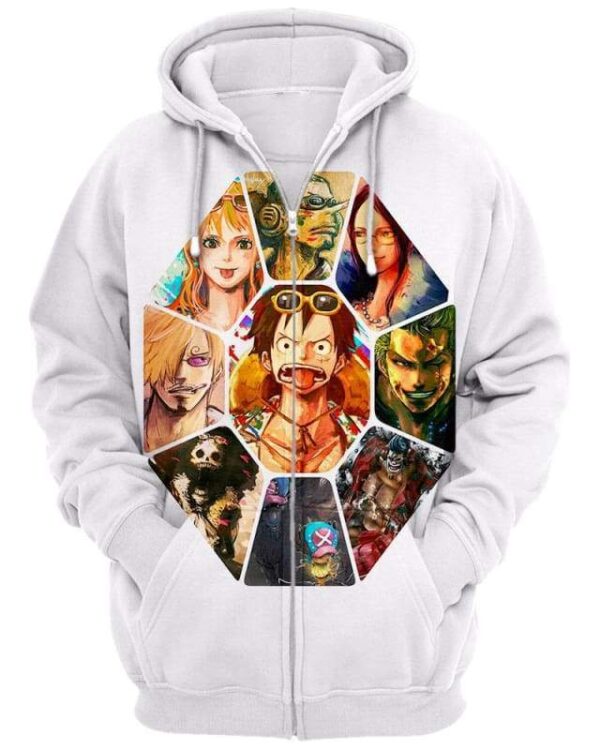 Straw Hat Pirates - All Over Apparel - Zip Hoodie / S - www.secrettees.com