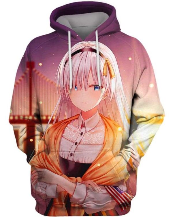 Sunset Girl - All Over Apparel - Hoodie / S - www.secrettees.com