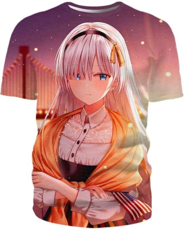 Sunset Girl - All Over Apparel - T-Shirt / S - www.secrettees.com