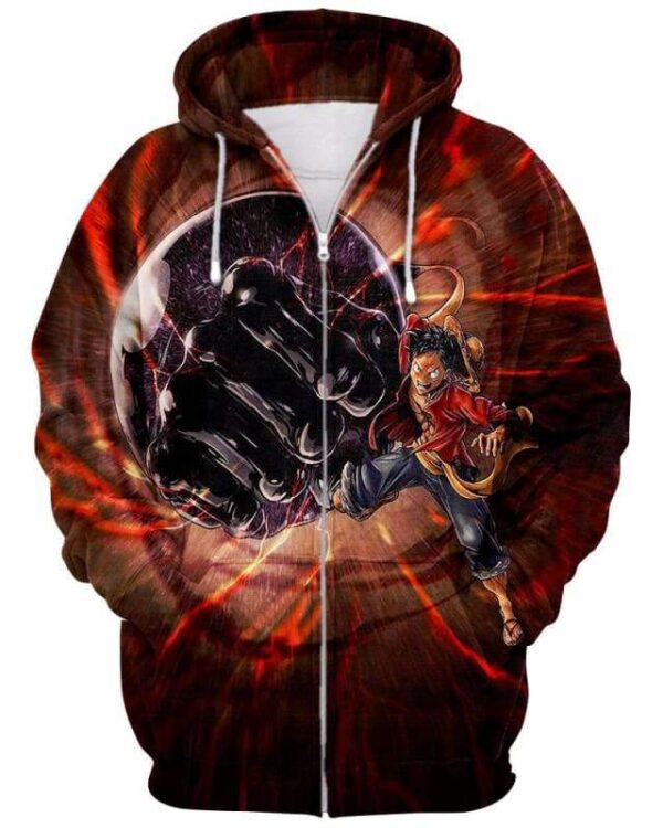 Super Fist - All Over Apparel - Zip Hoodie / S - www.secrettees.com