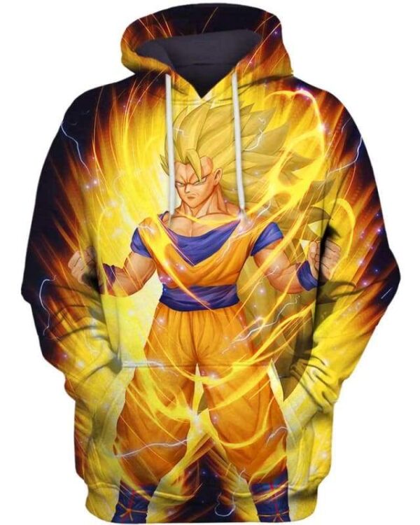 Super Saiyan Goku - All Over Apparel - Hoodie / S - www.secrettees.com