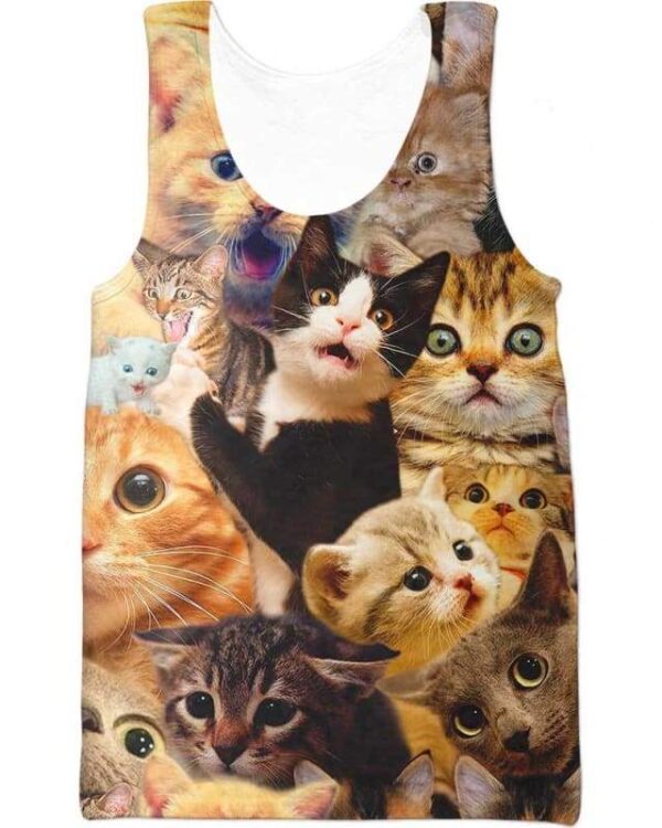 Surprised Cats - All Over Apparel - Tank Top / S - www.secrettees.com