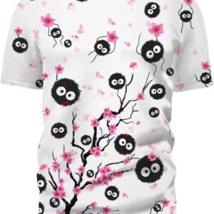 Susuwatari and Sakura - All Over Apparel - T-Shirt / S - www.secrettees.com