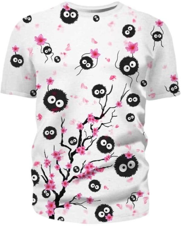 Susuwatari and Sakura - All Over Apparel - T-Shirt / S - www.secrettees.com