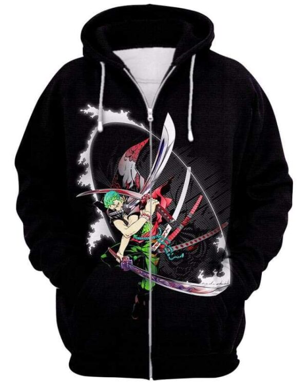 Swordsman - All Over Apparel - Zip Hoodie / S - www.secrettees.com