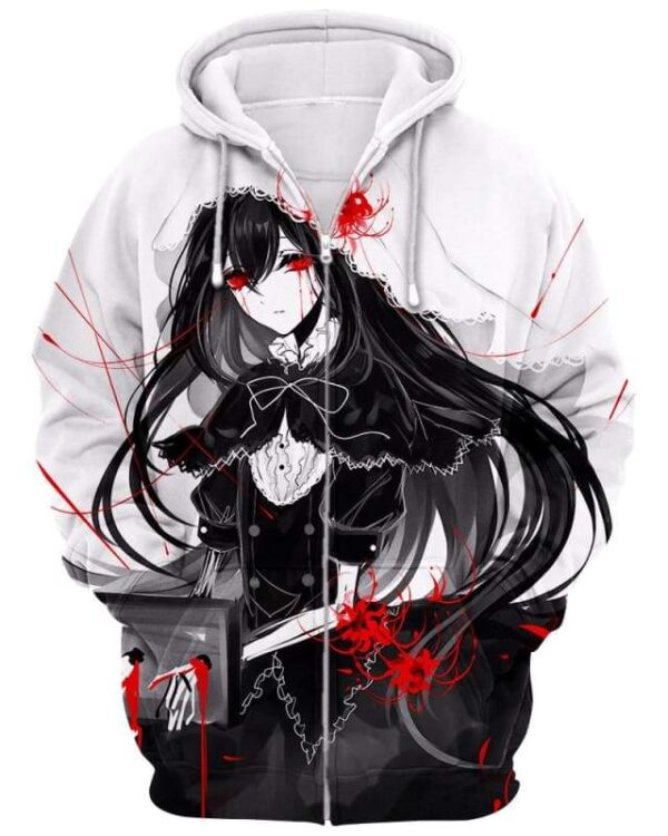 Tears Of Blood - All Over Apparel - Zip Hoodie / S - www.secrettees.com