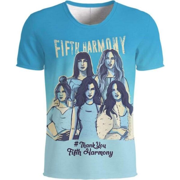 Thank you Fifth Harmony 3D All Over Print T-shirt Zip Hoodie Sweater Tank - All Over Apparel - T-Shirt / S - www.secrettees.com