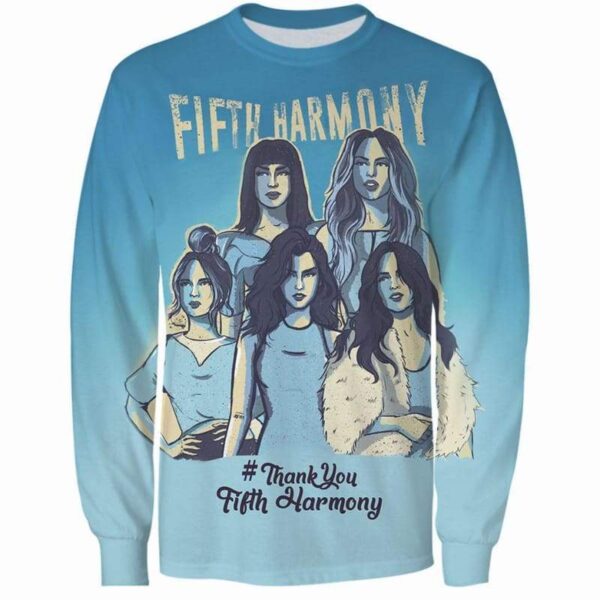 Thank you Fifth Harmony 3D All Over Print T-shirt Zip Hoodie Sweater Tank - All Over Apparel - Sweatshirt / S - www.secrettees.com