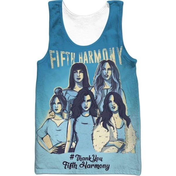 Thank you Fifth Harmony 3D All Over Print T-shirt Zip Hoodie Sweater Tank - All Over Apparel - Tank Top / S - www.secrettees.com