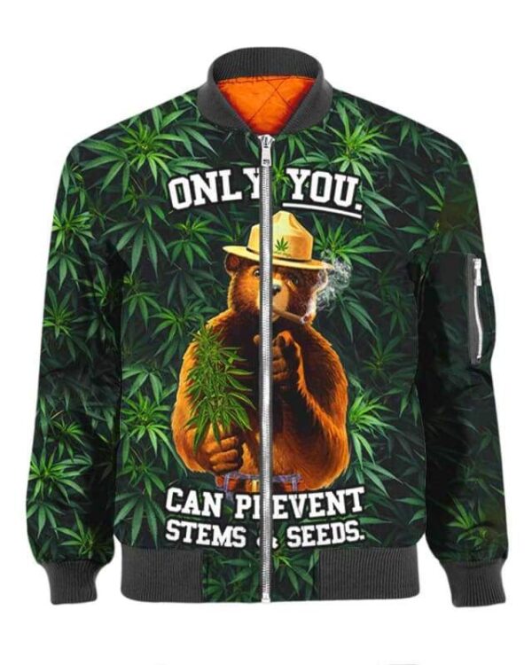 The Bear Only You Can Prevent - All Over Apparel - Bomber / S - www.secrettees.com