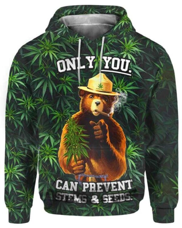 The Bear Only You Can Prevent - All Over Apparel - Hoodie / S - www.secrettees.com