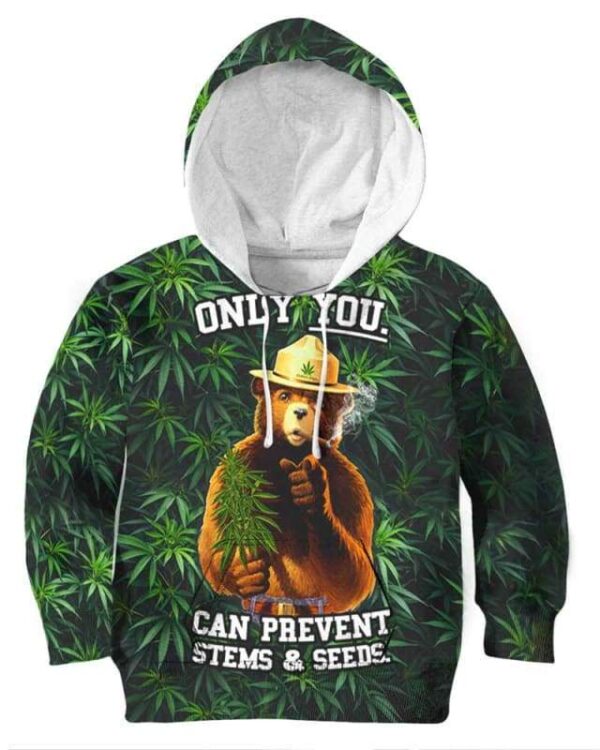 The Bear Only You Can Prevent - All Over Apparel - Kid Hoodie / S - www.secrettees.com