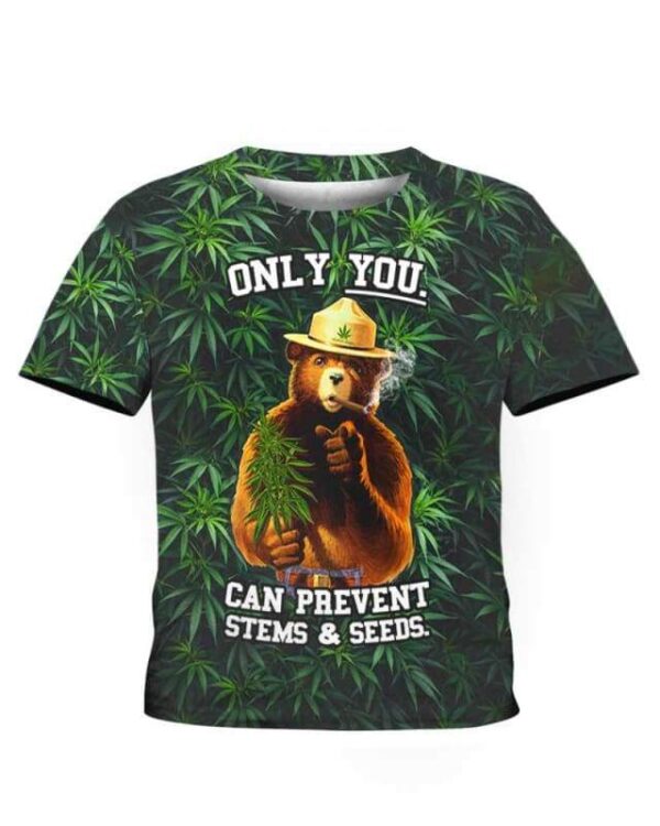 The Bear Only You Can Prevent - All Over Apparel - Kid Tee / S - www.secrettees.com