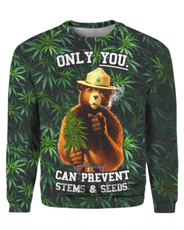 The Bear Only You Can Prevent - All Over Apparel - Sweatshirt / S - www.secrettees.com