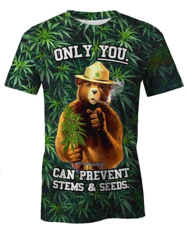 The Bear Only You Can Prevent - All Over Apparel - T-Shirt / S - www.secrettees.com