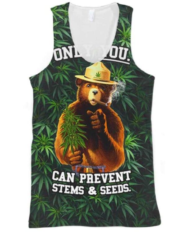 The Bear Only You Can Prevent - All Over Apparel - Tank Top / S - www.secrettees.com