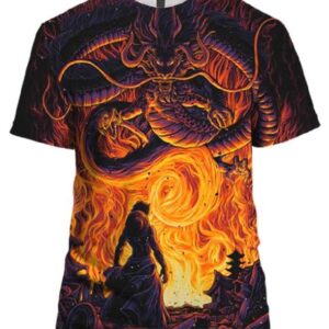 The Confrontation Of Destiny Luffy VS Kaido - All Over Apparel - T-Shirt / S - www.secrettees.com