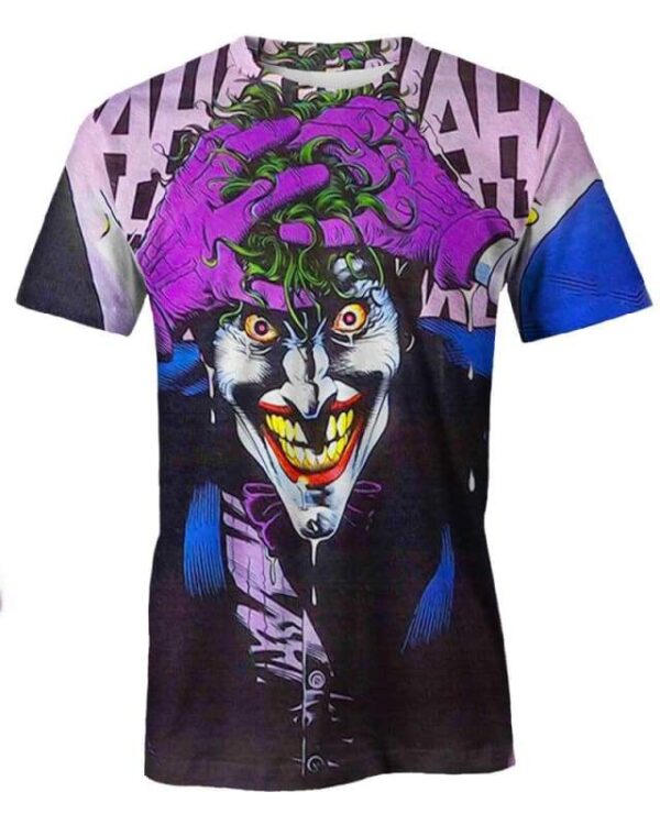 The Crazy Smile Joker - All Over Apparel - T-Shirt / S - www.secrettees.com