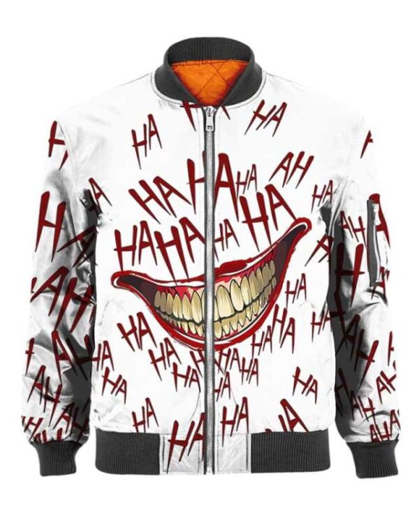 The Joker Laugh - All Over Apparel - Bomber / S - www.secrettees.com