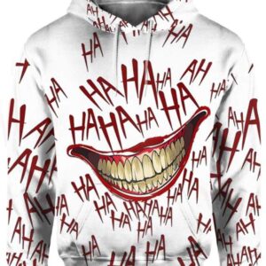 The Joker Laugh - All Over Apparel - Hoodie / S - www.secrettees.com