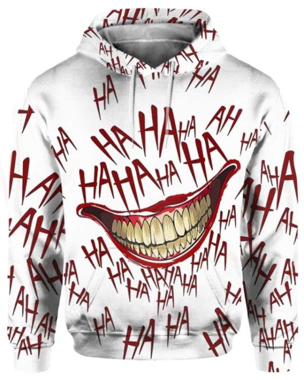 The Joker Laugh - All Over Apparel - Hoodie / S - www.secrettees.com