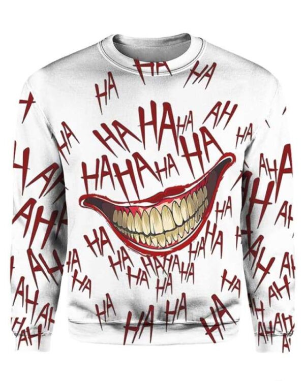 The Joker Laugh - All Over Apparel - Sweatshirt / S - www.secrettees.com