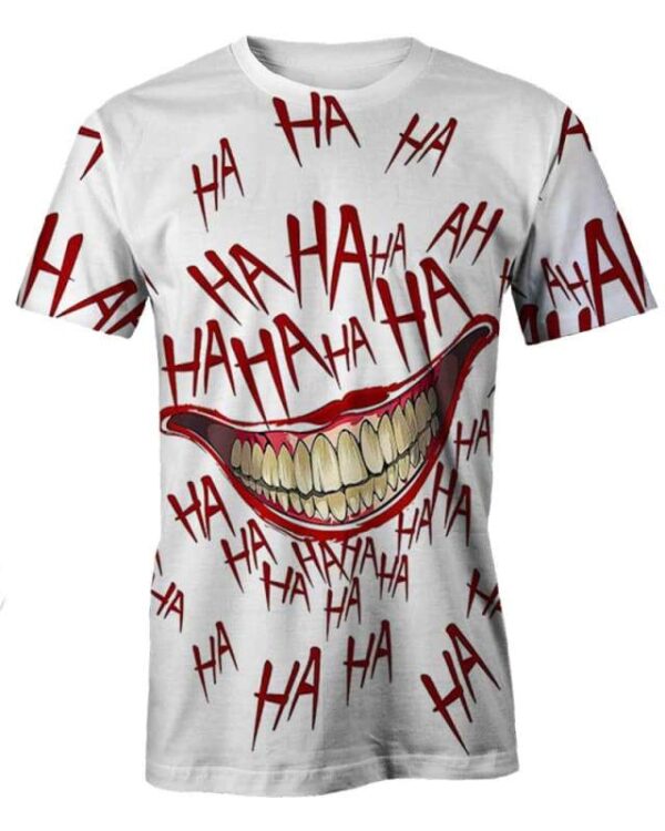 The Joker Laugh - All Over Apparel - T-Shirt / S - www.secrettees.com
