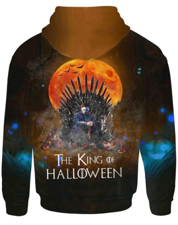 The King Of Halloween Hoodie T-shirt - All Over Apparel - www.secrettees.com