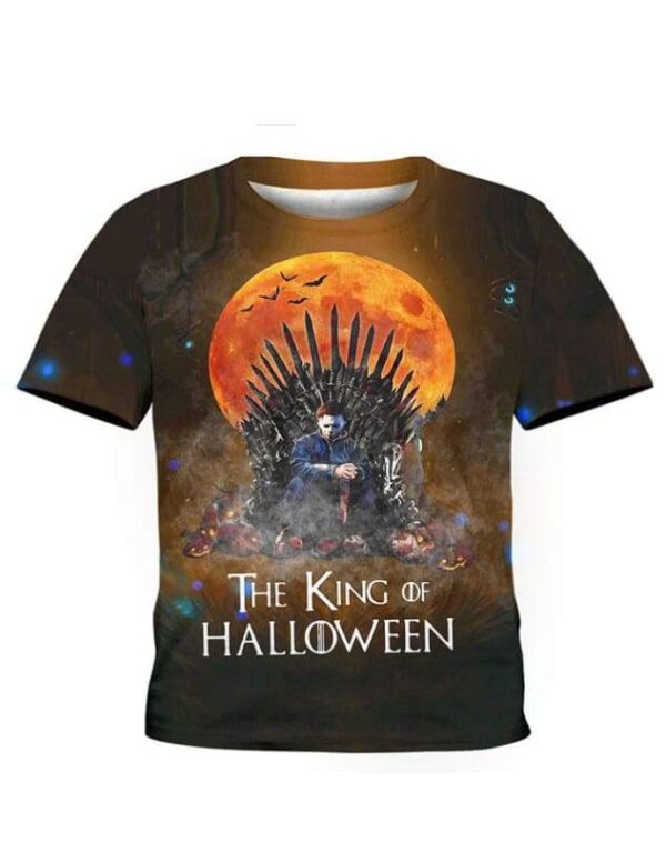 The King Of Halloween Hoodie T-shirt - All Over Apparel - Kid Tee / S - www.secrettees.com