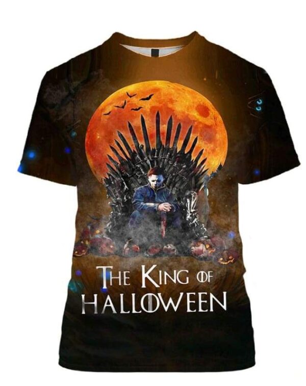 The King Of Halloween Hoodie T-shirt - All Over Apparel - T-Shirt / S - www.secrettees.com